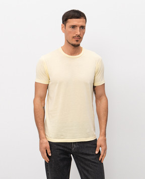 Tom Ford Yellow silk t-shirt JCS026JMC084