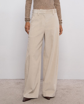 Brunello Cucinelli Beige corduroy pants MP180P9265