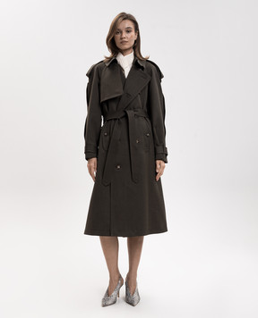 Victoria Beckham Esmee khaki wool trench coat 1426WCT007669B