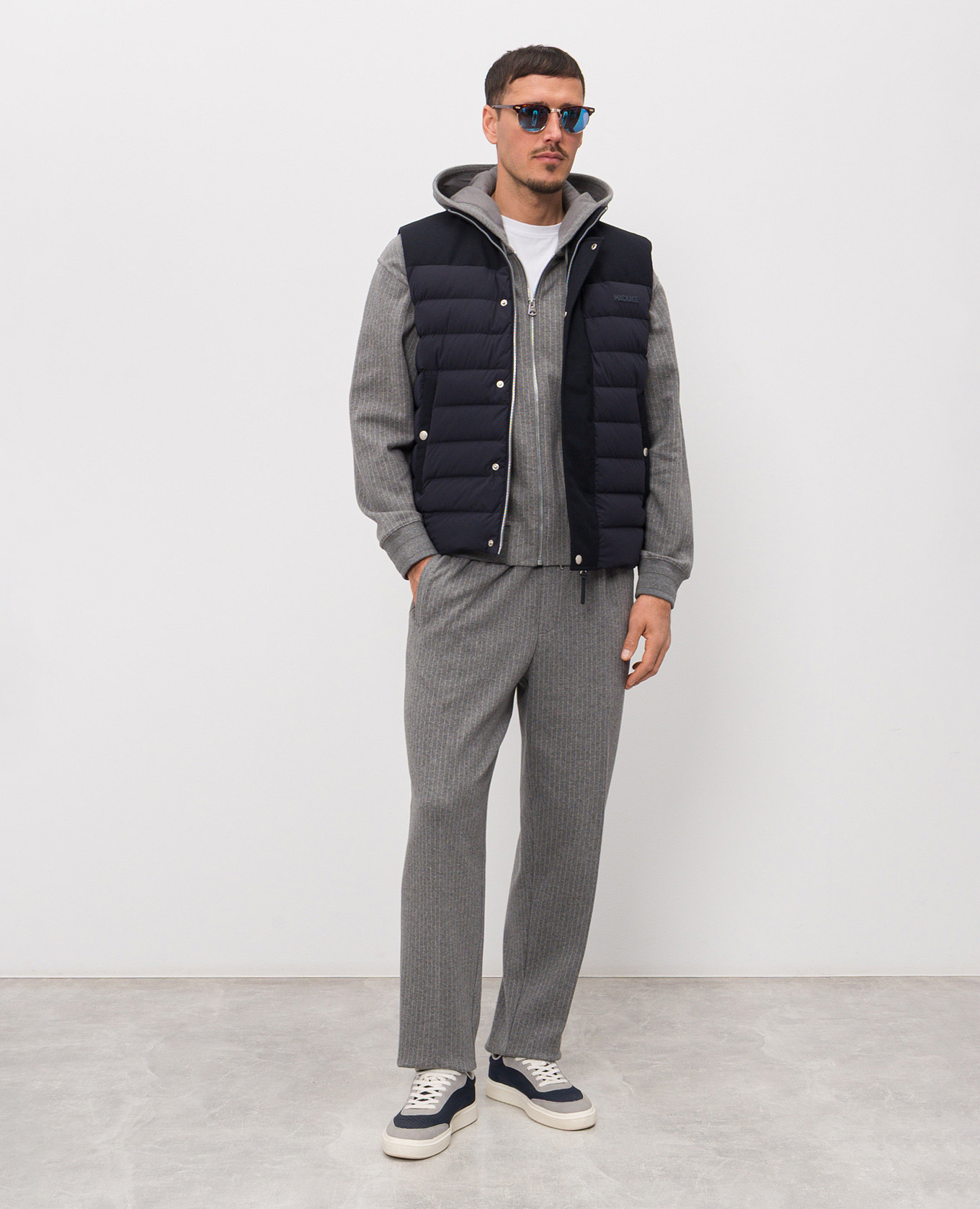 MATEA-K gray striped sports jacket Mackage 2