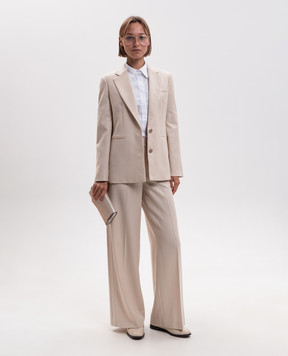 Peserico Beige wool pants with lurex A0404003359