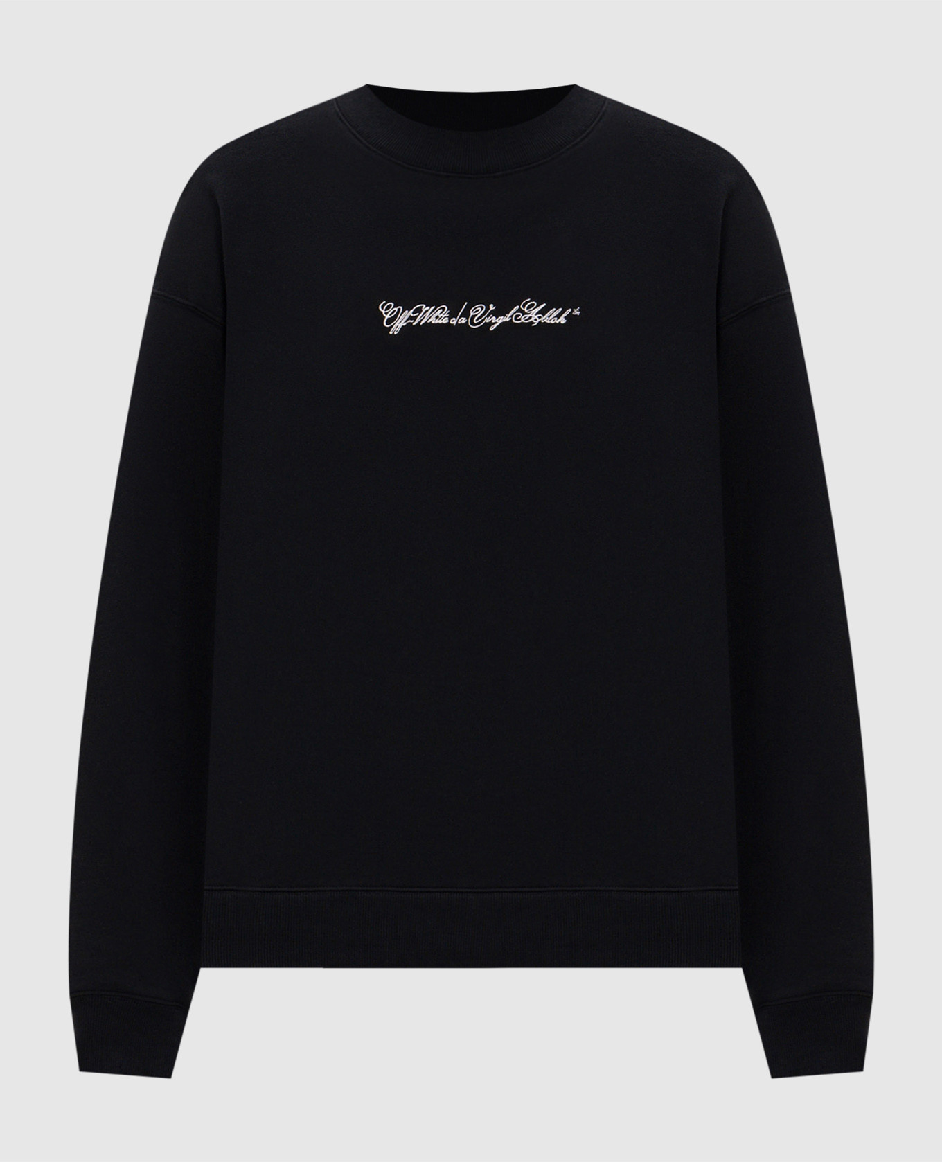 Black sweatshirt with Script Arrow embroidery