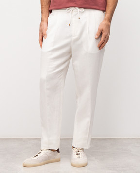 Brunello Cucinelli White linen pants MH255E1710
