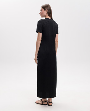The Row Black Kalmia silk dress 10915W5069