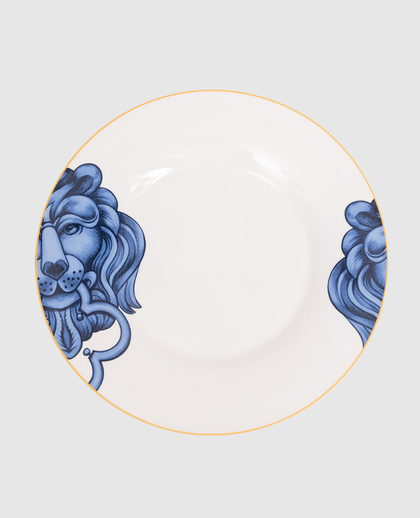 

El Leon White Porcelain Dinner Plate Geminiano Cozzi 1765