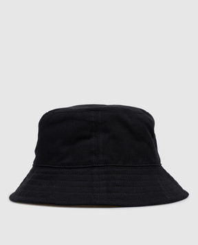 Ami Paris Black panama hat with embroidered inscription UHA685AW0041
