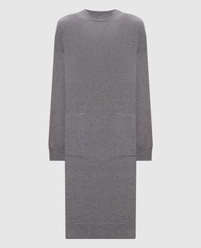 Peserico Gray dress made of wool, silk and cashmere S92214F129018C