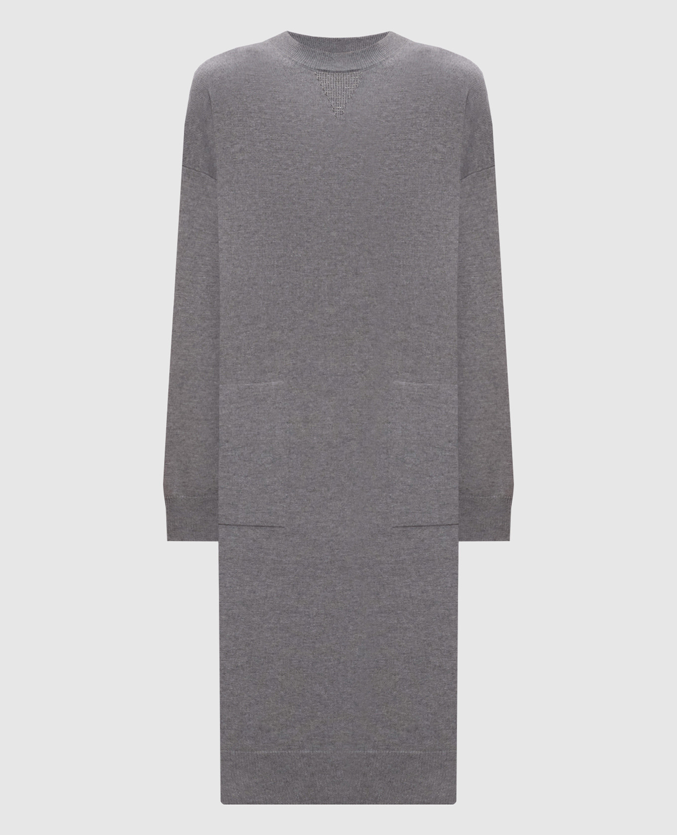 Gray dress made of wool, silk and cashmere