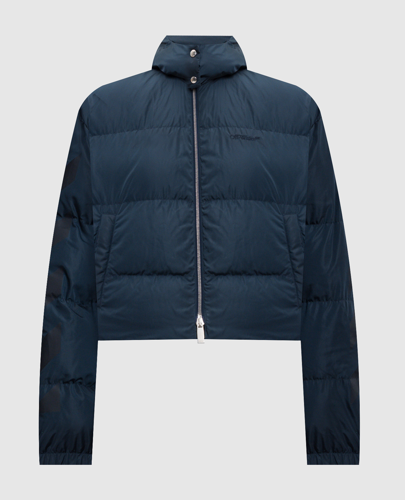 

Blue quilted jacket with logo Off-White, Navy blue