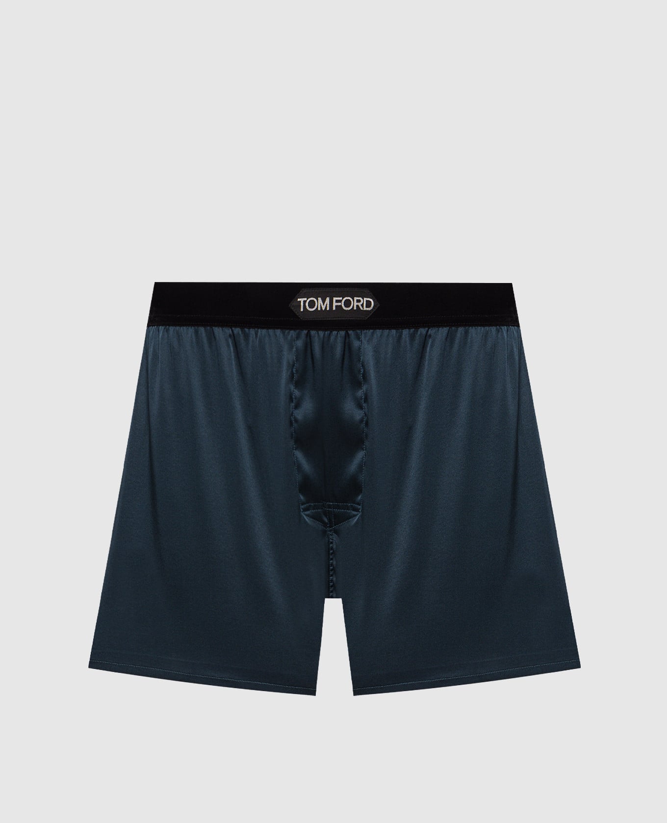Blue silk boxer briefs