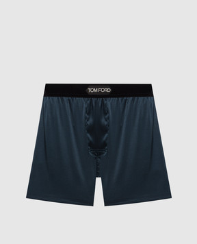 Tom Ford Blue silk boxer briefs T4LE41010