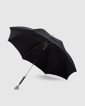 Pasotti Silver Lion black umbrella-cane OMITUO478SCTL508905