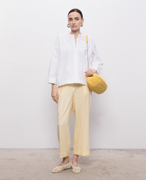 Peserico White blouse with monil chain S0653408921