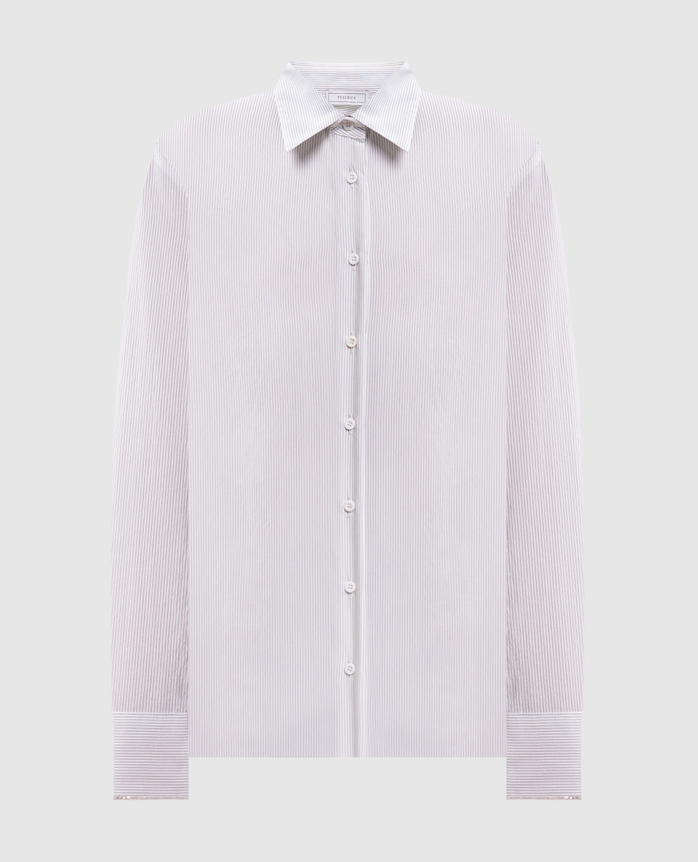 White striped shirt with monil chain