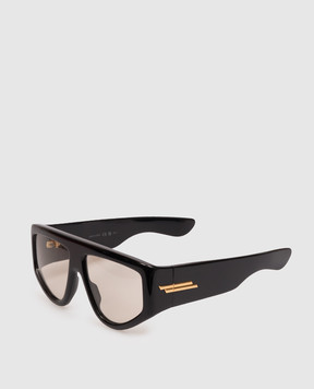 Bottega Veneta Black Shield Sunglasses A002JNV2Q30