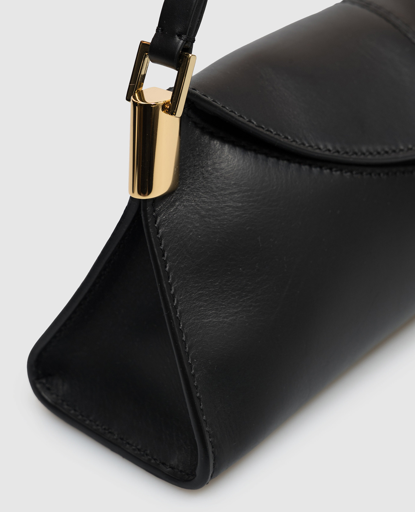 Black leather trapeze bag 64-83 Balmain 4