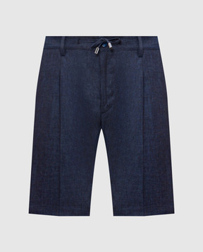 Stefano Ricci Blue linen shorts M1T6100300L0005Q