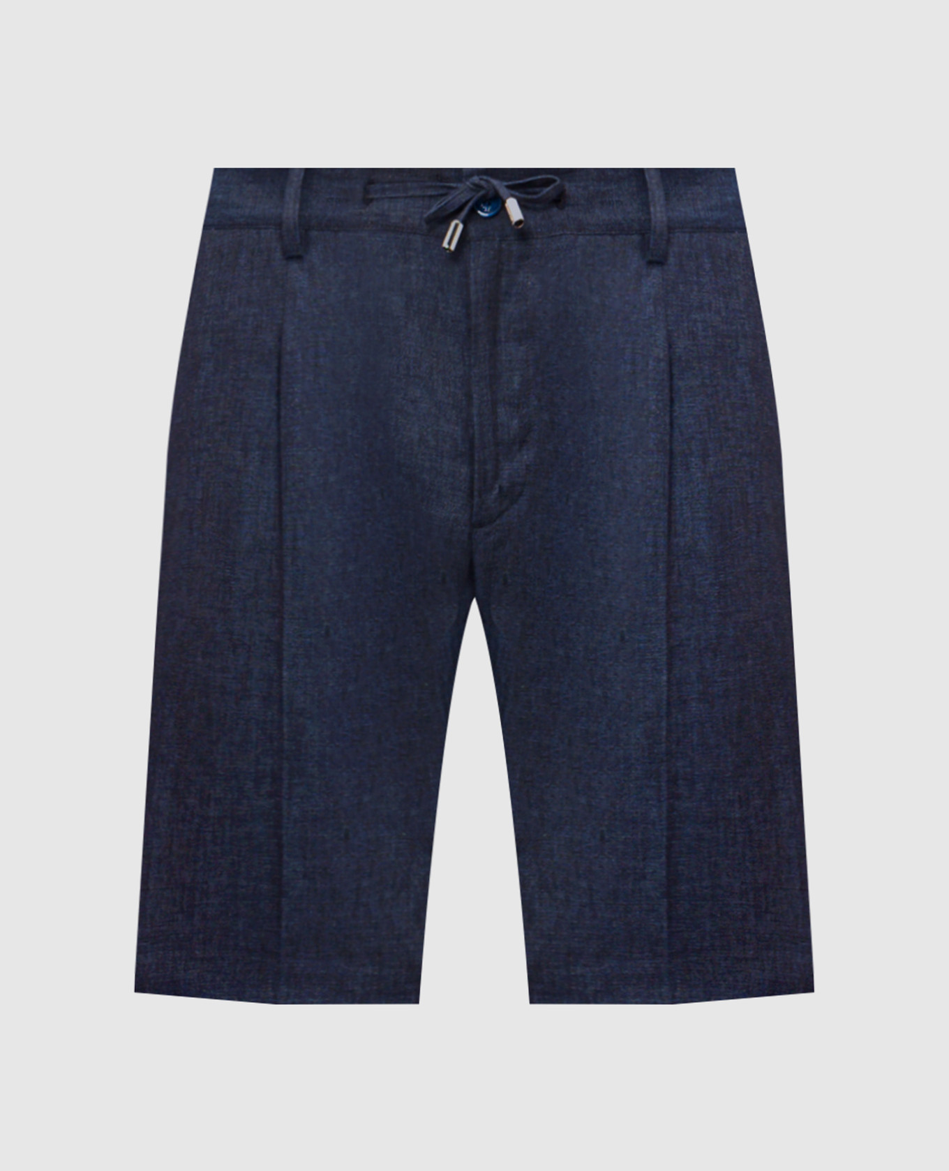 Blue linen shorts