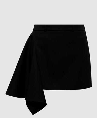 Black wool skirt