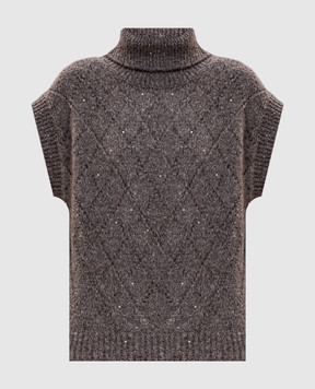 Peserico Gray vest with wool S99521F05B9252