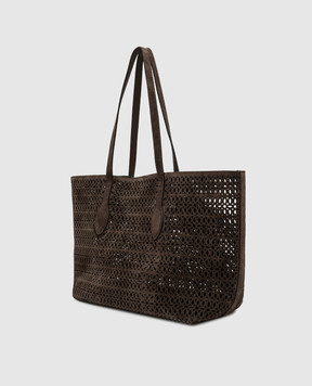 Gianni Chiarini Brown suede Mashup tote bag BS11837CMLSR