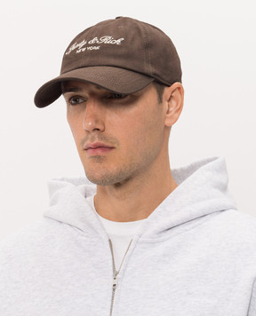 Sporty & Rich Brown cap with logo embroidery AC04083232BR03m