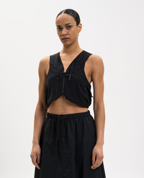 Juun.j Black zippered vest JW6336W005
