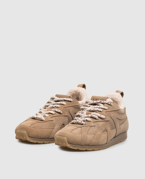 Inuikii Maribella brown suede sneakers 10010010611