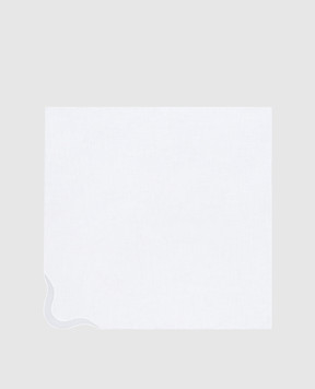 Los Encajeros Zurbano white linen napkin NAPKINZURBANO