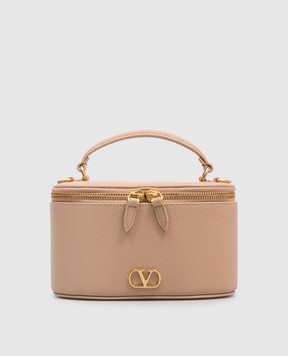Valentino Beige VLogo leather crossbody bag 8W2P0AX8SNP