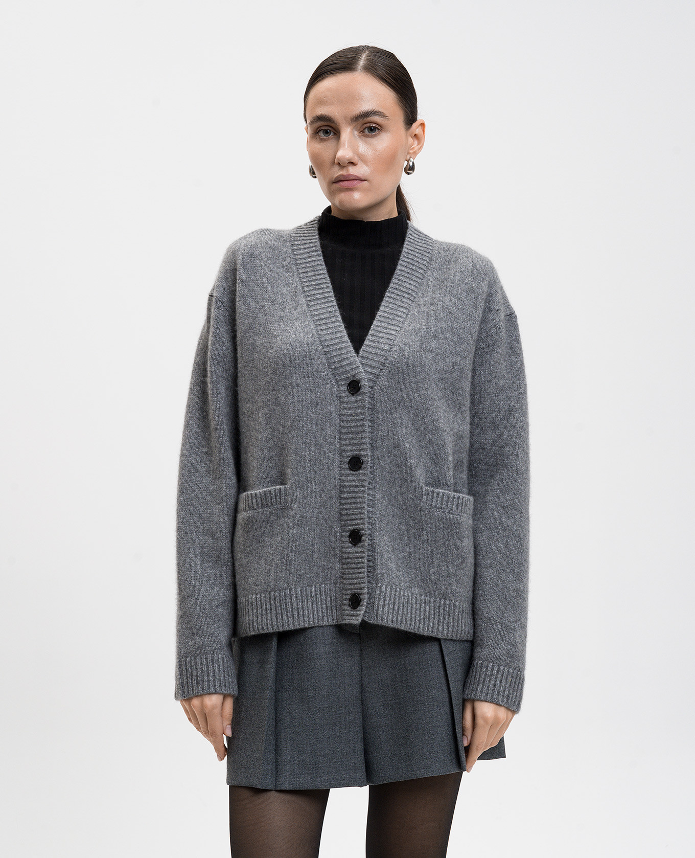 

Gray cardigan with wool Juun.j, Grey