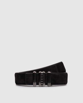 Stefano Ricci Black suede belt N381SDC584U