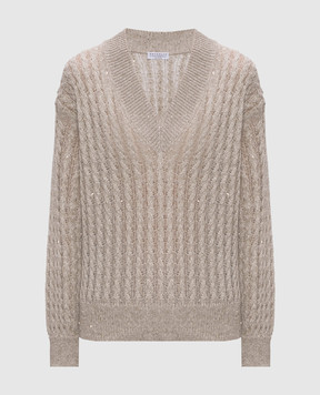 Brunello Cucinelli Beige linen pullover MCO559702