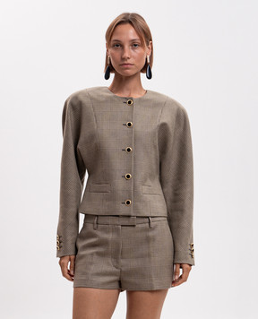 Alessandra Rich Patterned wool jacket FABX4505F4805