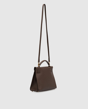 Babe Pay Pls Brown leather satchel bag 06508