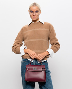 Gianni Notaro Burgundy leather bag 099DOLLARONIKEL