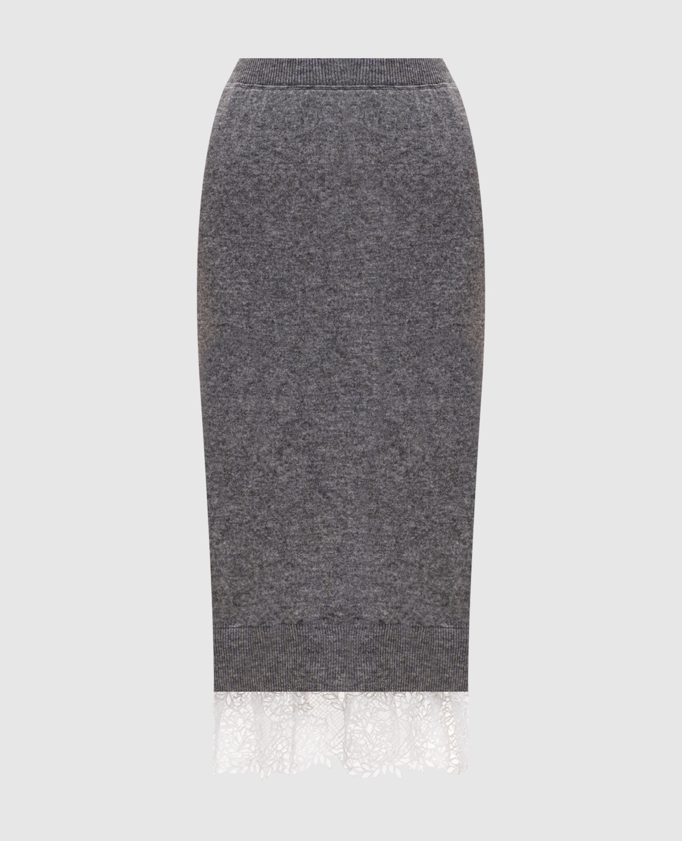 Gray cashmere skirt