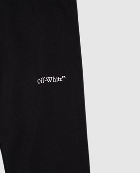 Off-White Children's black leggings with logo 44GCD003C9J002