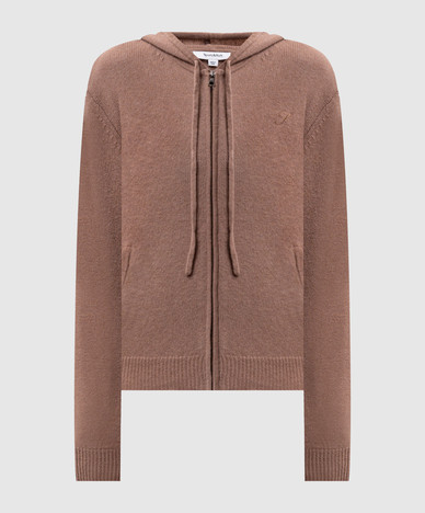 Beige sportjas van kasjmier en wol