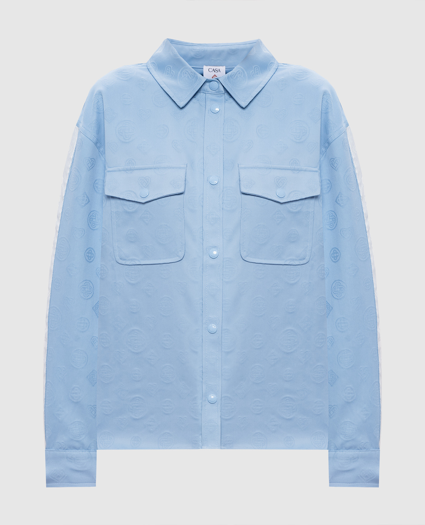 

Blue shirt with a braid pattern Casablanca, Light blue