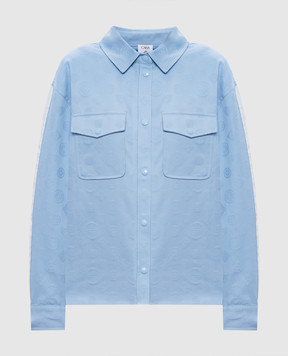 Casablanca Blue shirt with a braid pattern WSP26SH23701