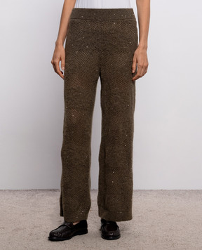 Brunello Cucinelli Khaki pants with wool MFA790199