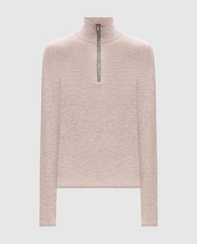 Brunello Cucinelli Beige wool and cashmere jumper M14817604P