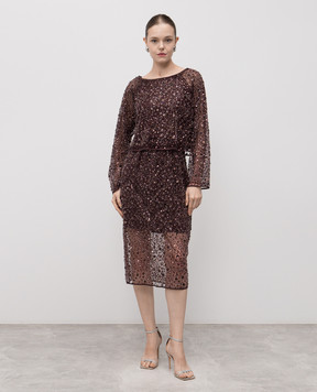 Twinset Burgundy blouse with sequins 252AP2272