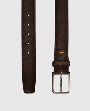 Santoni Brown suede belt CM35VC003B91GACD