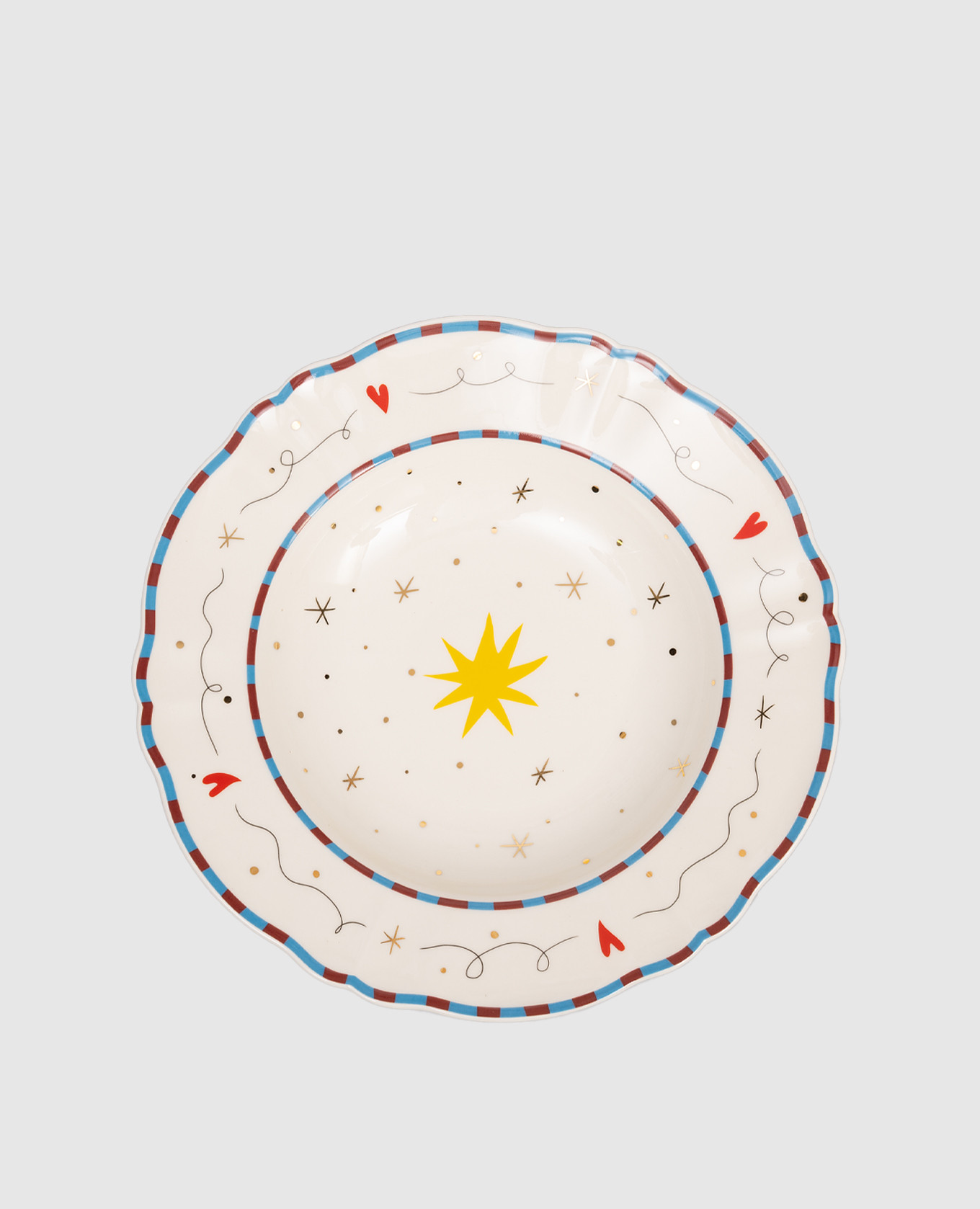 

White porcelain soup plate Star Bitossi Home