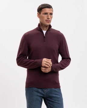 Canali Burgundy wool jumper MK02481C0015