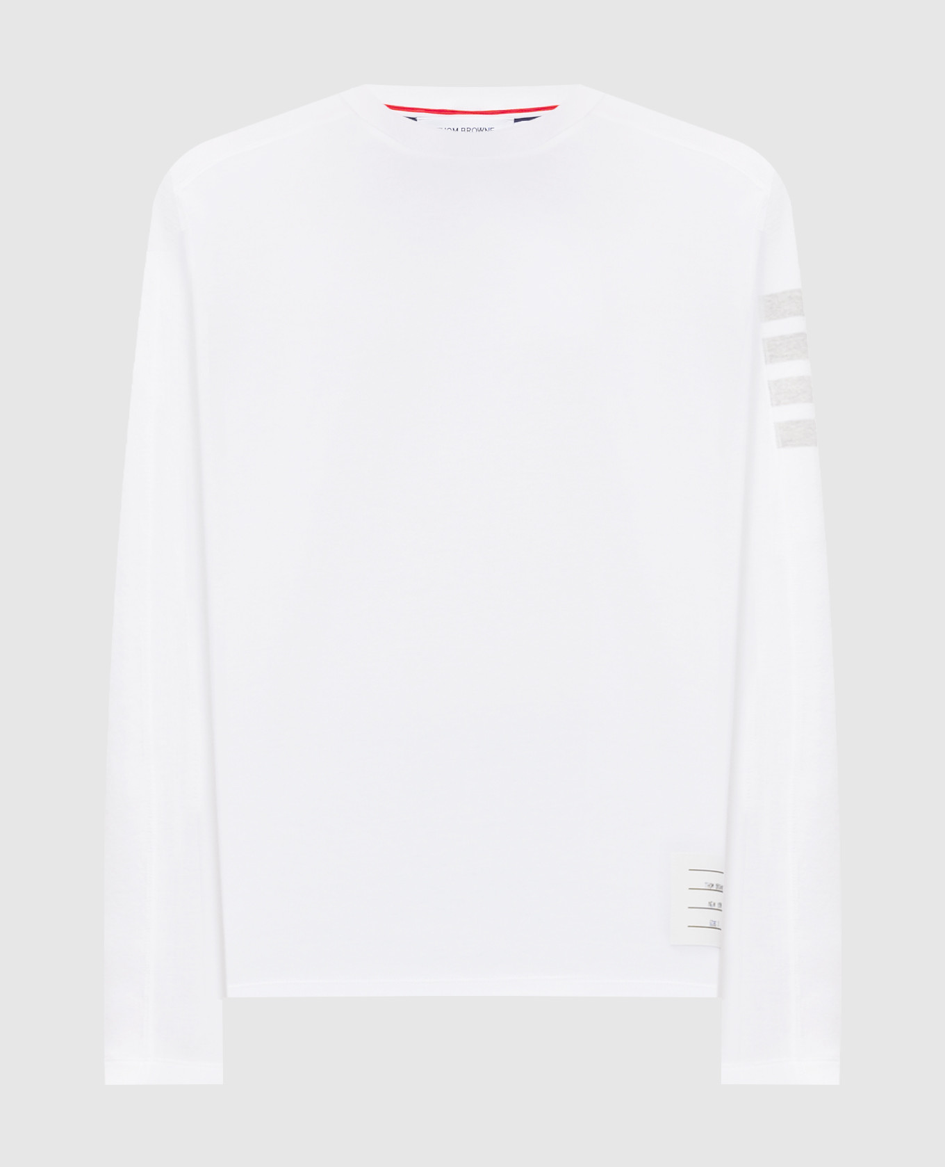 

White jumper with branded stripes Thom Browne