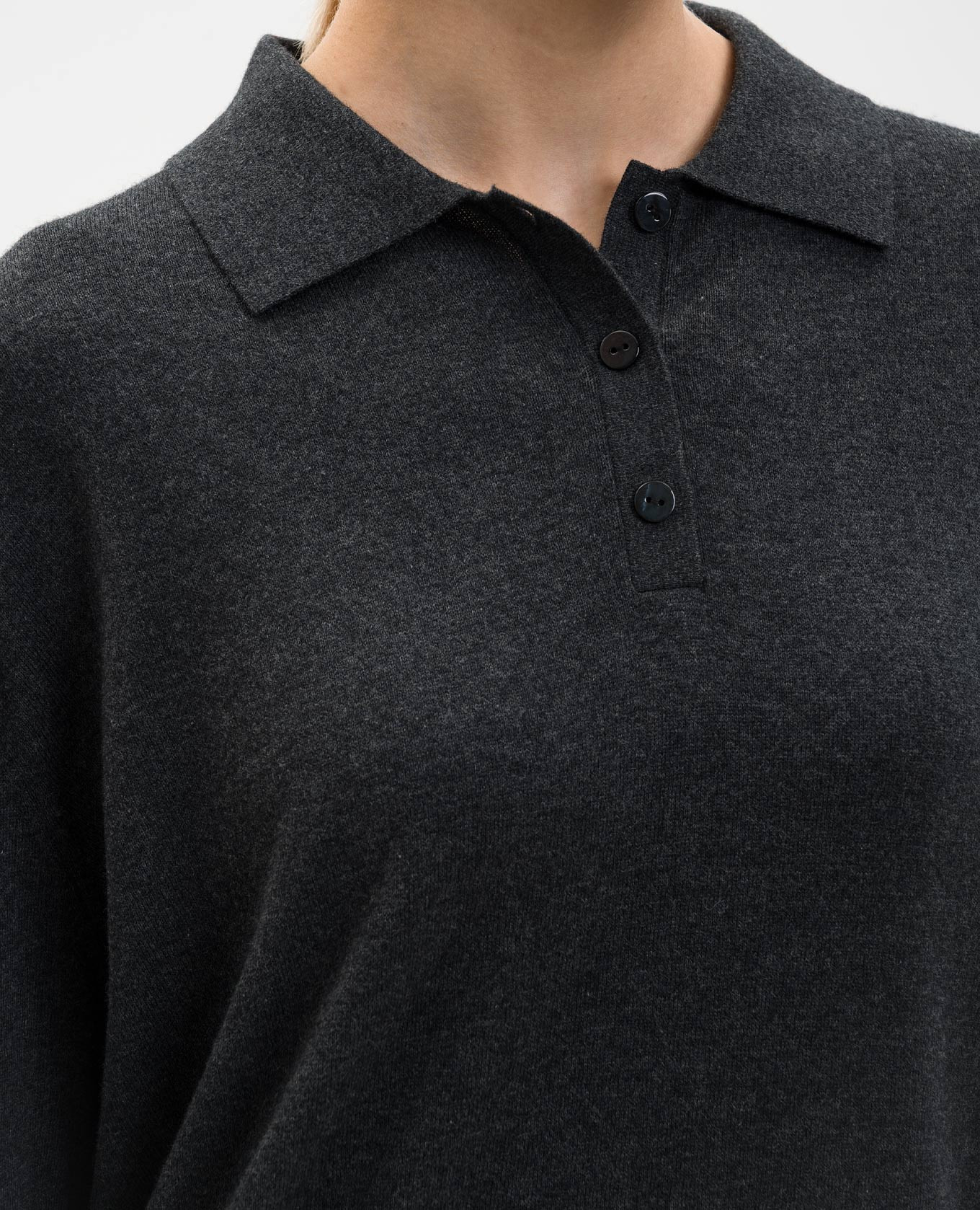 

Grey Caisa cashmere polo LISA YANG