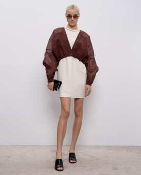 Brunello Cucinelli Beige dress with linen MH126AFR72